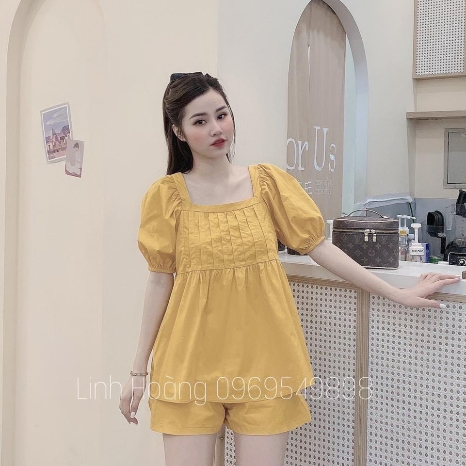 Set đồ nữ cá tính, set quần sóc áo quây đi chơi sang chảnh mùa hè đẹp 8A00207 | BigBuy360 - bigbuy360.vn