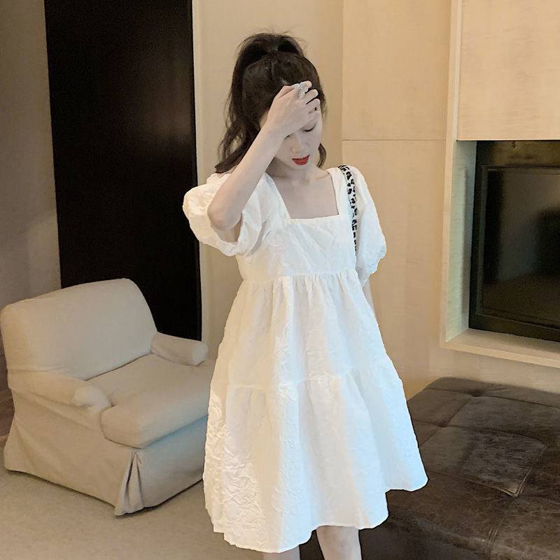 Đầm AMILA tay phồng dáng ôm thời trang mùa hè xinh xắn cho mẹ bầu