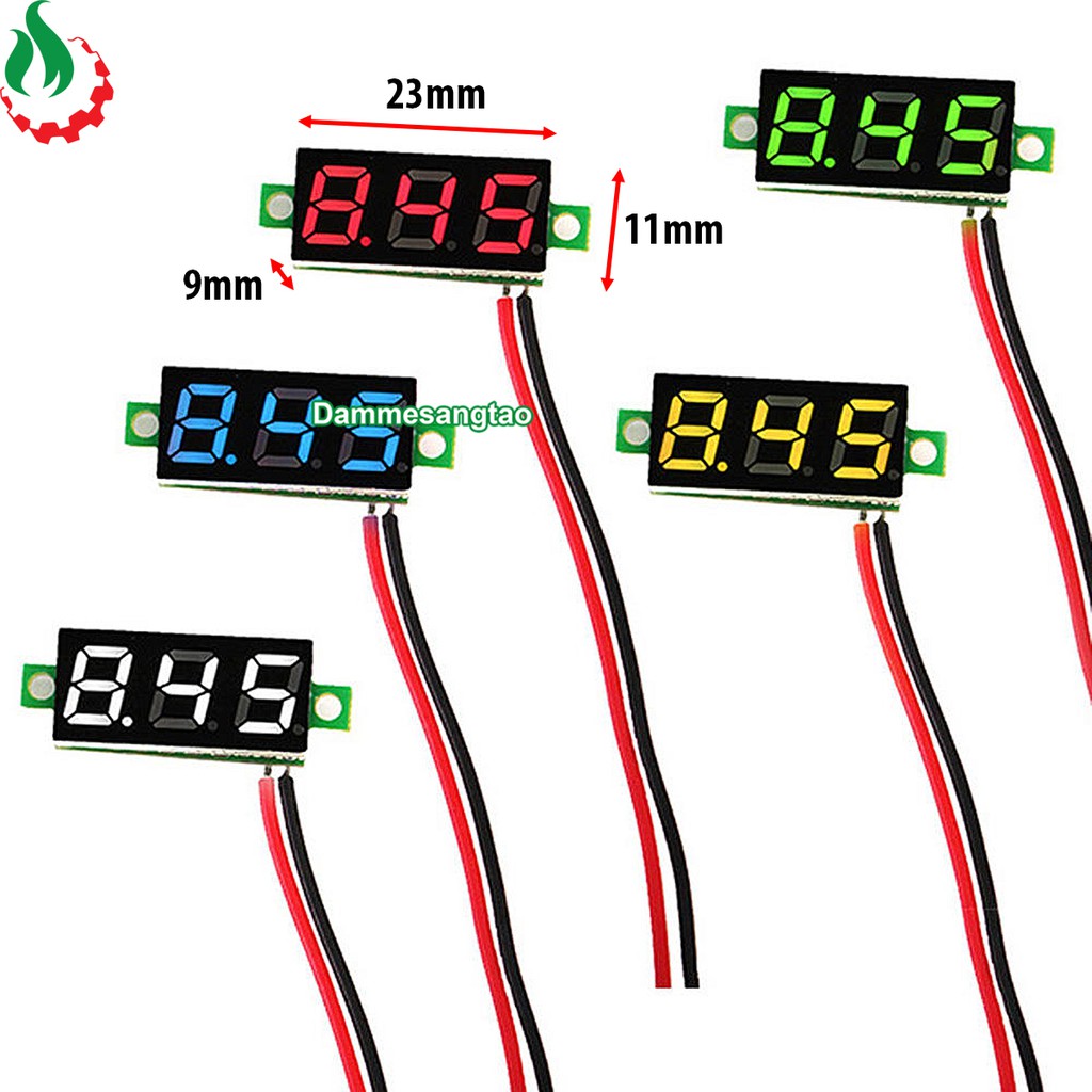 Vôn kế DC 2.5V - 30V màn hình led dây 0.28 inch