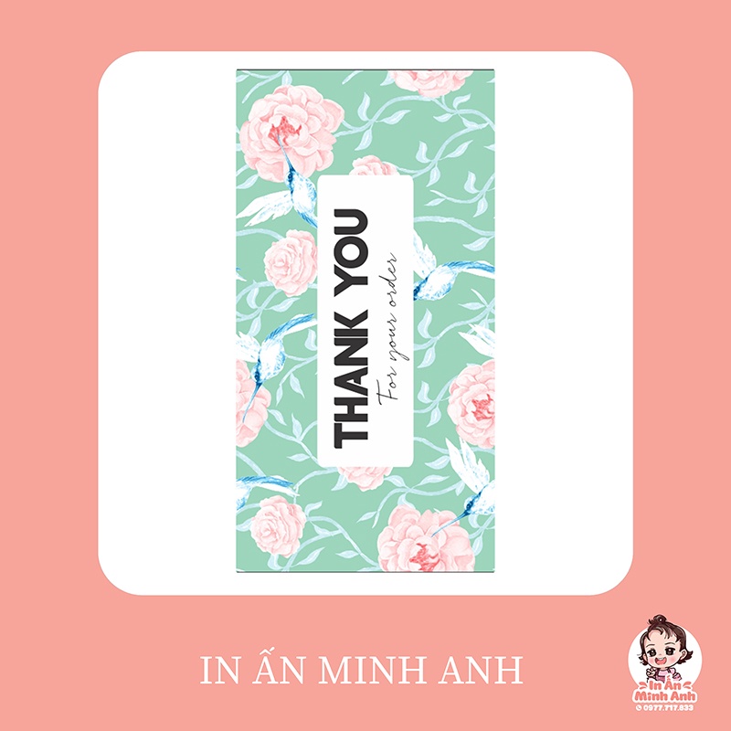 Tem dán niêm phong, tem dán túi giấy, sticker có keo dán sẵn, nhãn dán niêm phong hộp carton kích thước 6x3 cm DCDN04