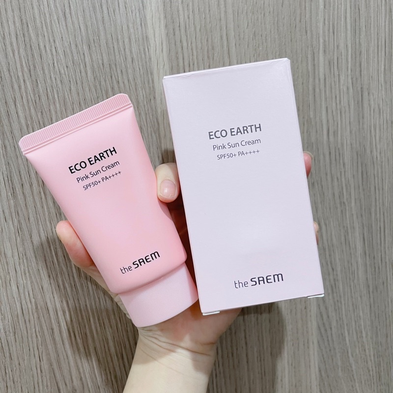 Kem chống nắng nâng tone Eco Earth Pink Sun Cream