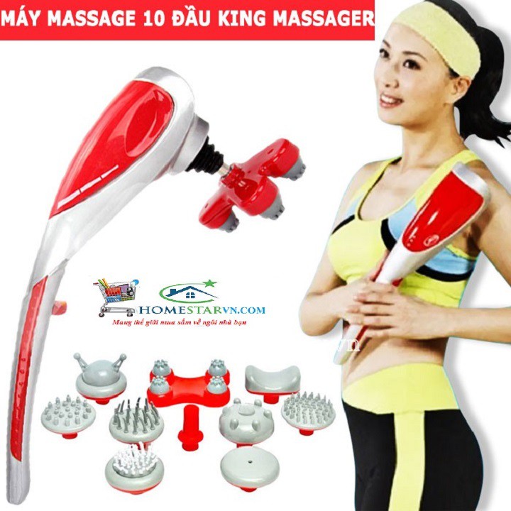 Máy Massage Cầm Tay 10 Đầu King Massager Korea