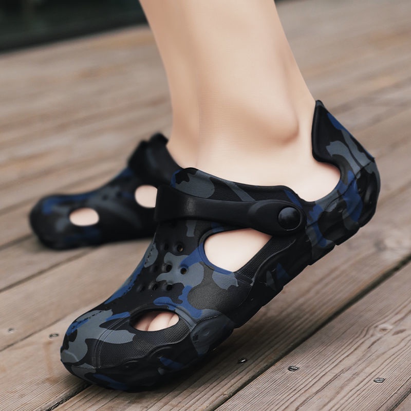 Xăng đan Chống Thấm Nước Họa Tiết Rằn Ri Cá Tính Cho Nam