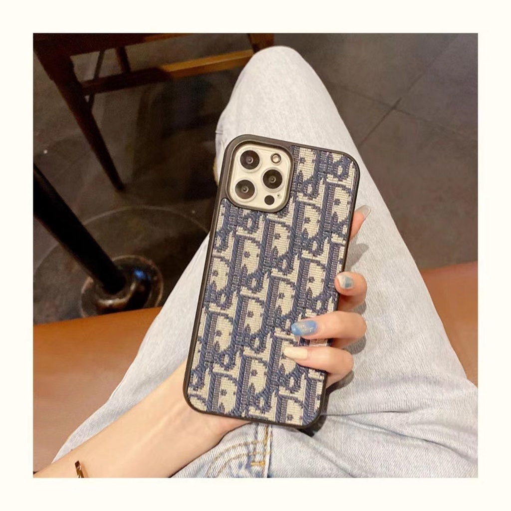 Ốp Điện Thoại Da Thêu Họa Tiết Cho iphone 14 14promax 14pro 13 pro max 13mini 12 pro max 11 x 6sp 7 8 plus xr xs max