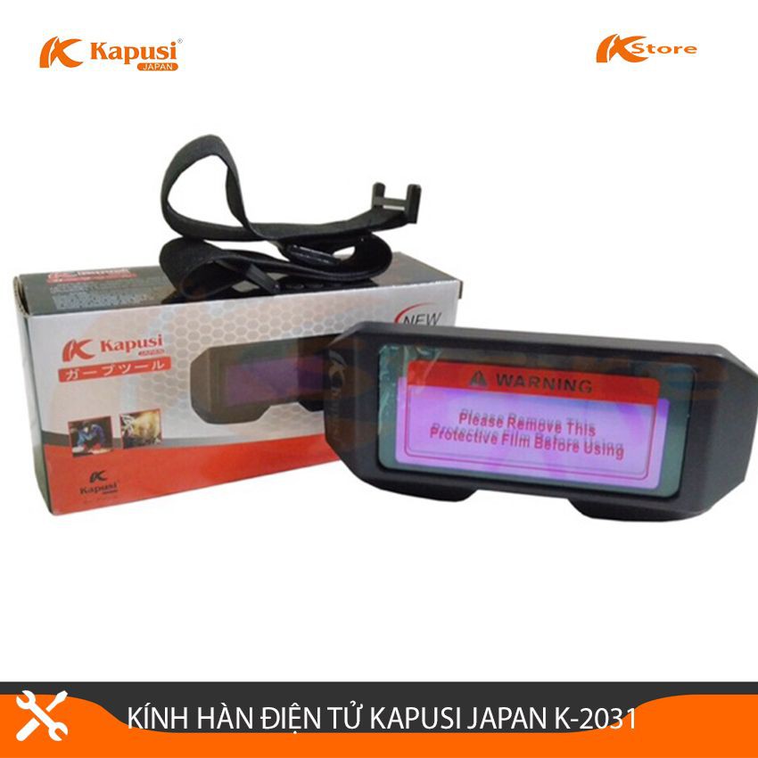 KÍNH HÀN ĐIỆN TỬ NHẬT KAPUSI K-2031 TỰ ĐỘNG ĐIỀU CHỈNH SÁNG TỐI, KÍNH HÀN CAO CẤP CHỐNG LÓA BẢO VỆ MẮT