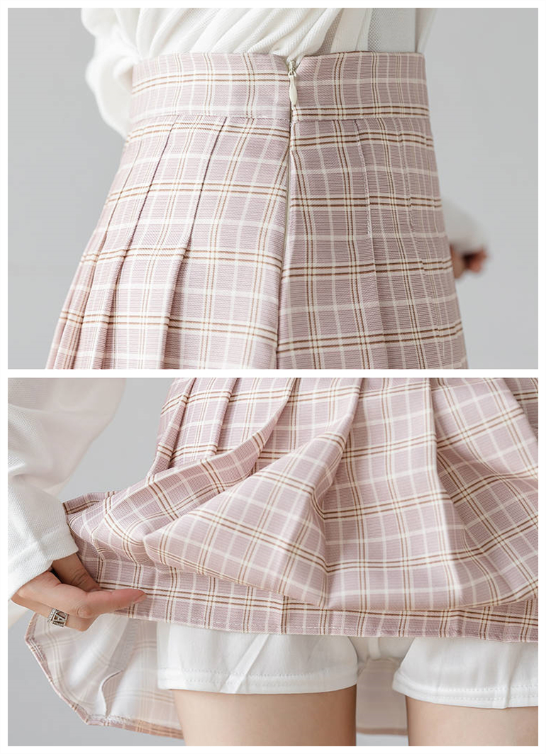 Chân Váy Caro Xếp Ly Thiết Kế Xinh Xắn Cho Nữ Size Xs-2Xl | BigBuy360 - bigbuy360.vn