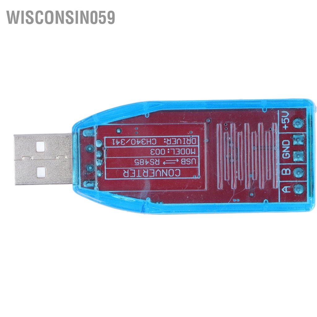 Wisconsin059 USB to RS485 Converter With TVS Transient Suppression Protection Signal Indicator for Windows