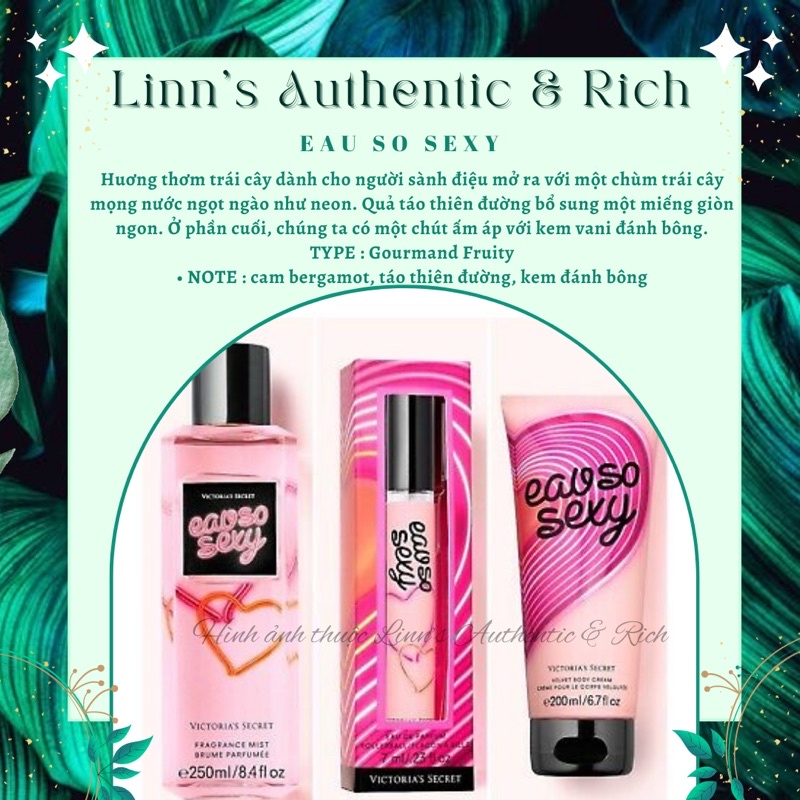 EAU SO SEXY - Fullsize Xịt Thơm Toàn Thân Dưỡng Thể Body Mist Victoria’S Secret