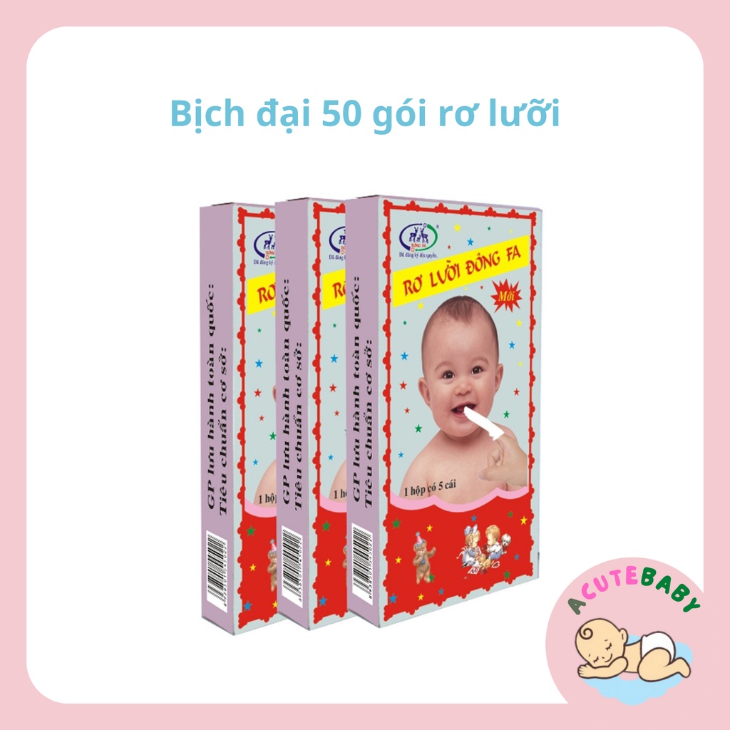 Rơ lưỡi cho bé Đông Pha gạc tưa vệ sinh răng miệng cho trẻ sơ sinh 1 bịch 50 cái