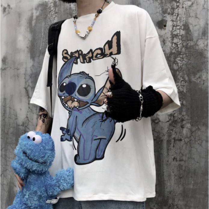 Áo Thun Tay Lỡ Form Rộng Stitch Siêu Hot🍁 Unisex nam nữ đều mặc được