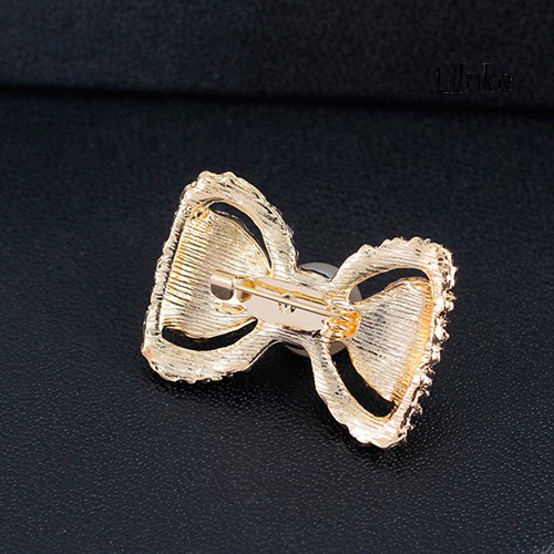 Ghim Cài Áo Hình Nơ Đính Đá Và Ngọc Trai Giả Thời Trang Cho Nữ