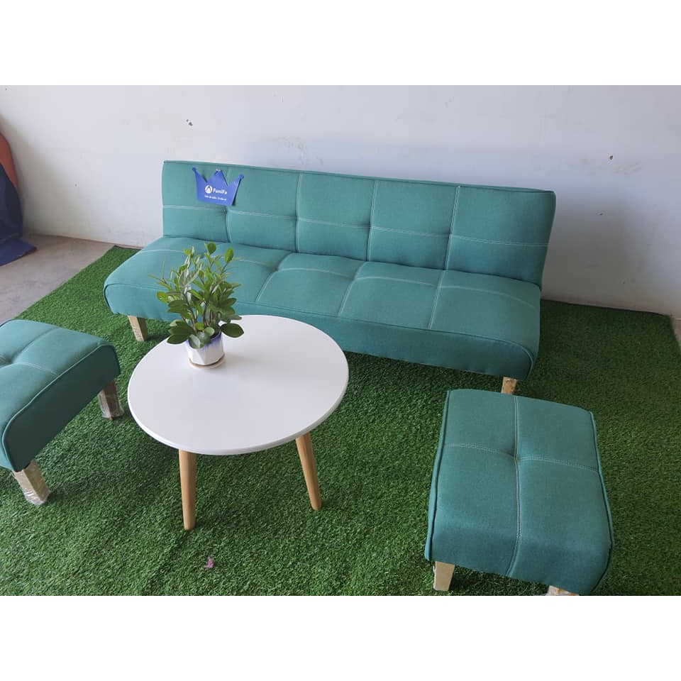 Bàn trà tròn cafe,sofa hiện đại chân gỗ sồi IGEA màu Trắng- BT50M.01