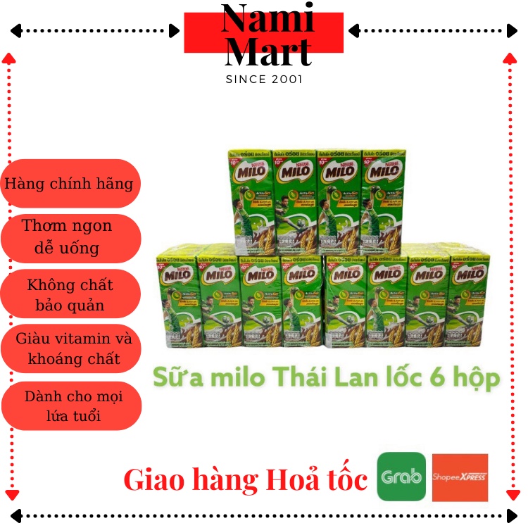 Sữa Milo Thái Lan 1 lốc 8 hộp x 180ml/hộp