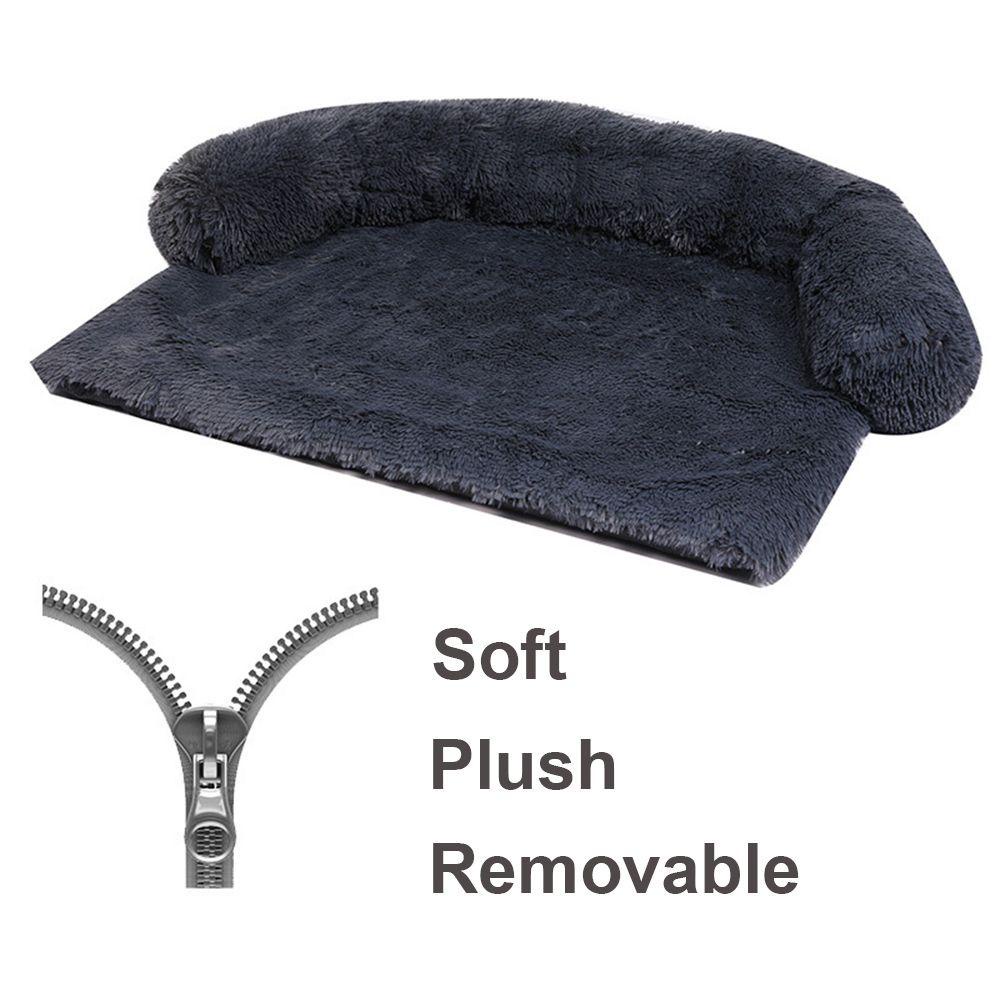 Vỏ Bọc Nệm Ghế Sofa Mùa Đông Bằng Vải Bông Ấm Áp Có Thể Tháo Gỡ Cho Thú Cưng Zaijie