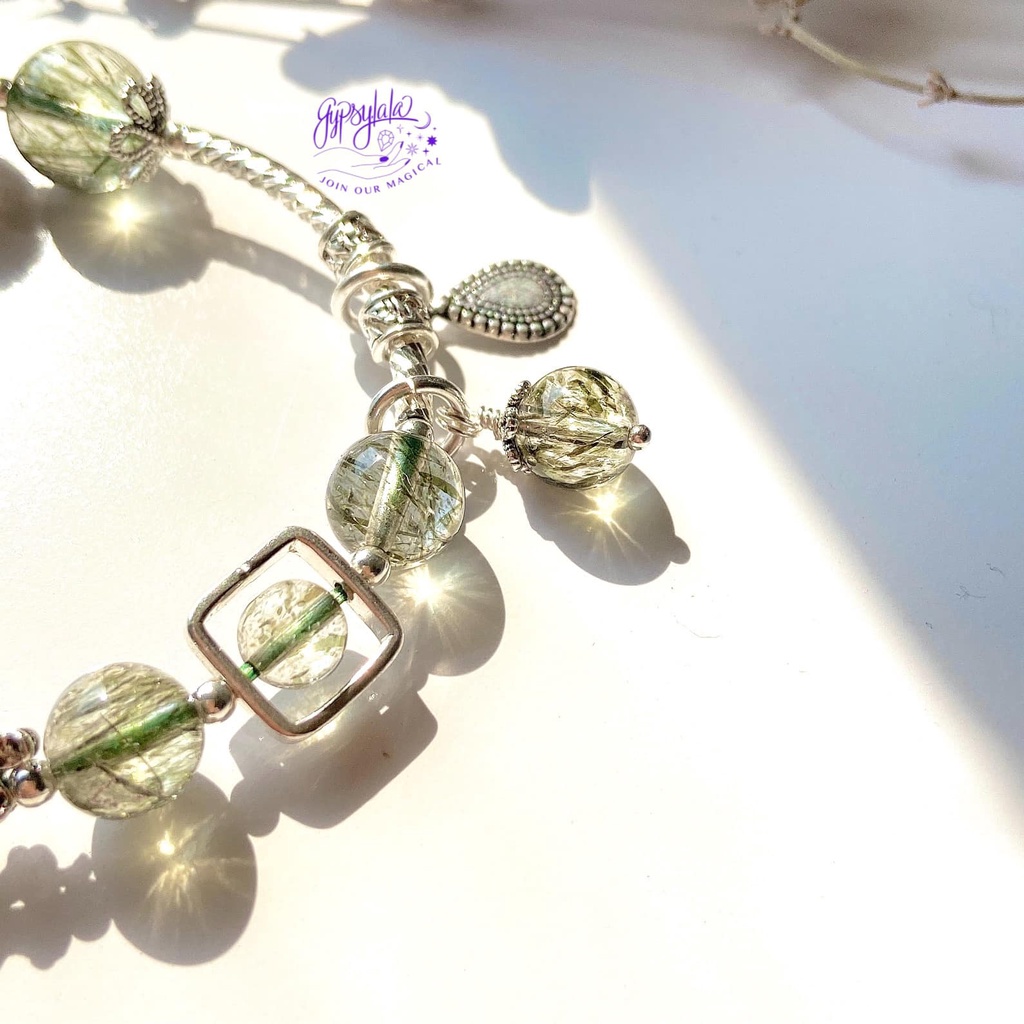 Vòng tay đá Thạch anh tóc xanh SP003477 Gypsy.lala