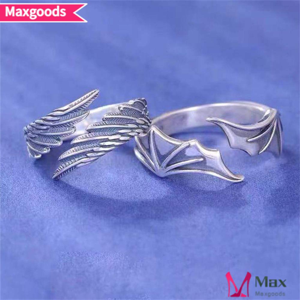 Nhẫn Hở Hình Cánh Thiên Thần Phong Cách Gothic Thời Trang Cho Nam Và Nữ