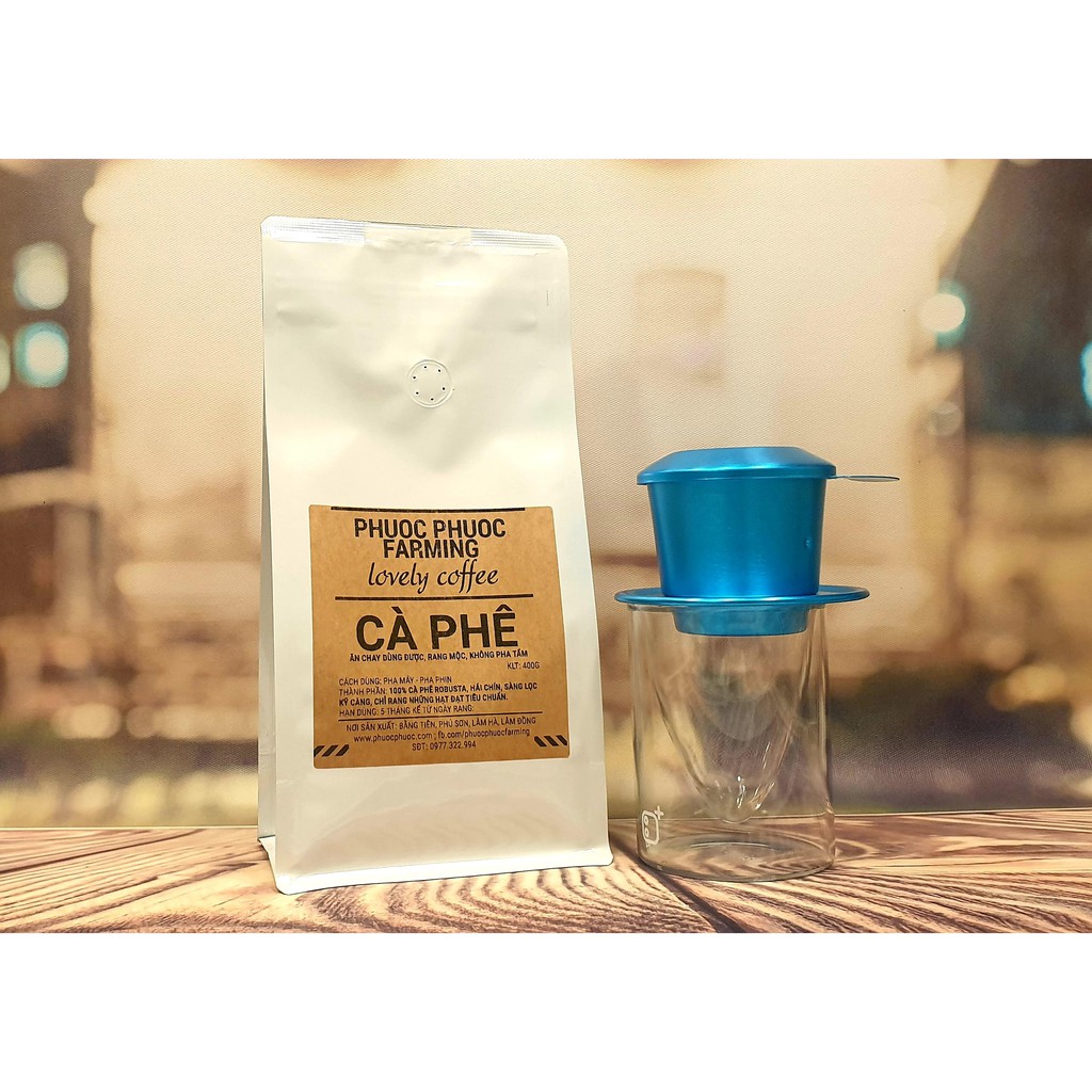 CAFE PHUOC PHUOC 365- 350gam-100% Robusta hái chín 100% chất lượng cao