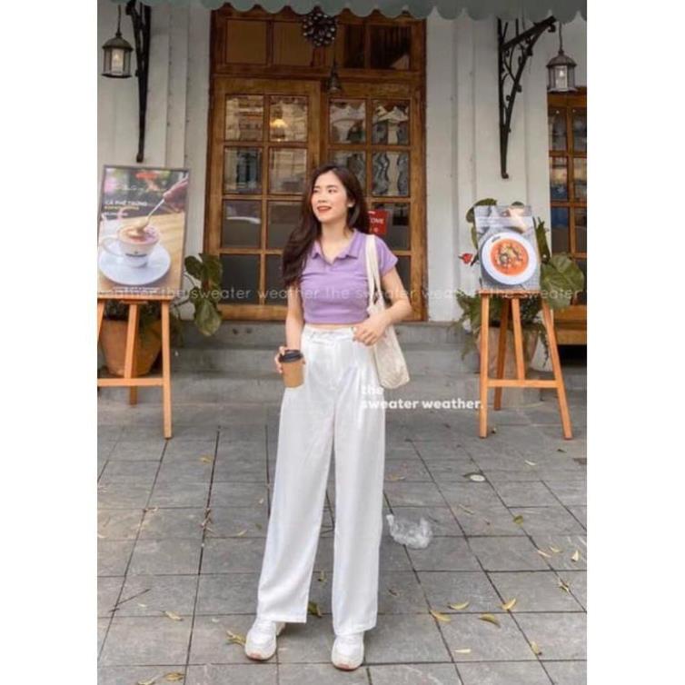 Áo Croptop Polo Cộc Tay Nữ , ❤️MysticStore<FREESHIP>❤️, Áo Cổ Bẻ Chất Thun Gân, Áo Croptop Cổ Tim 3 Màu ĐEN TRẮNG GHI | BigBuy360 - bigbuy360.vn