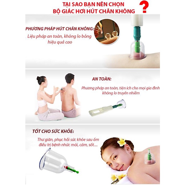 Bộ Giác Hơi Không Dùng Lửa 24 Phụ Kiện Cao Cấp, Bộ giác hơi chân không, Giúp Loại Bỏ Độc Tố Kích Thích Tuần Hoàn Máu.