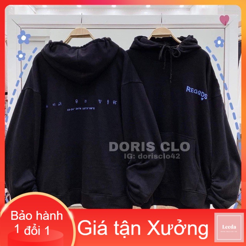 Áo hoodie RE hàn chữ xanh HT12 , áo thun nam nữ, áo thun dài tay, sét bộ mặc ở nhà - LEEDA MODY