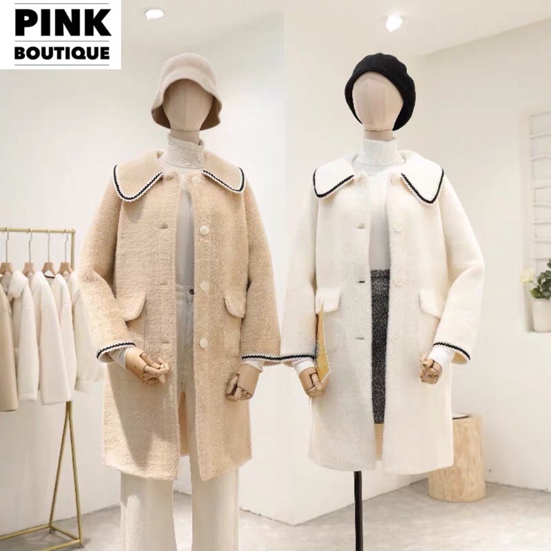 Áo Khoác Dạ Lông Dáng Dài Túi Hộp Hàng Quảng Châu PINKBOU | BigBuy360 - bigbuy360.vn