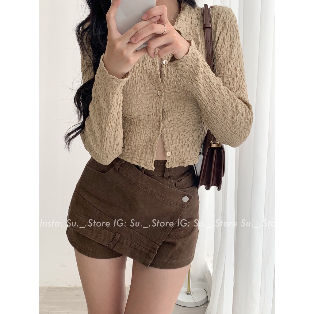 Quần sooc kaki giả váy vạt chéo Q429 SUSTORE