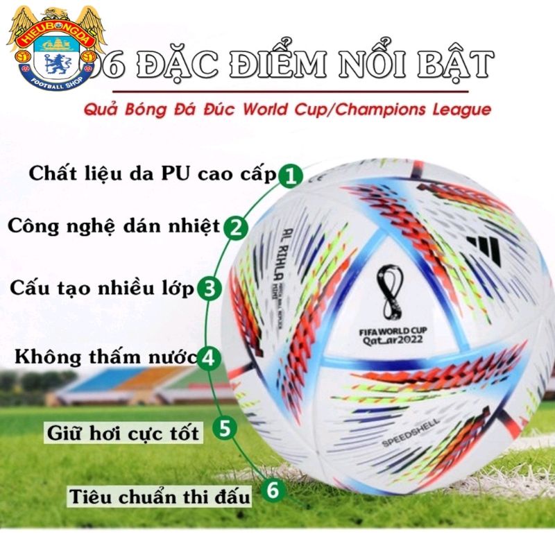 Quả bóng đá số 5 tiêu chuẩn loại 3 lớp Trái bóng đá size 5 quả banh da trái banh CLB đẹp giá rẻ cho trẻ em và người lớn