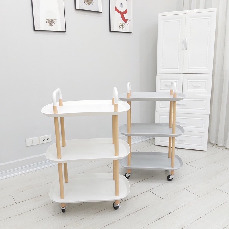 Kệ 3 tầng đa năng umoo có bánh xe,tiện lợi và sang trọng