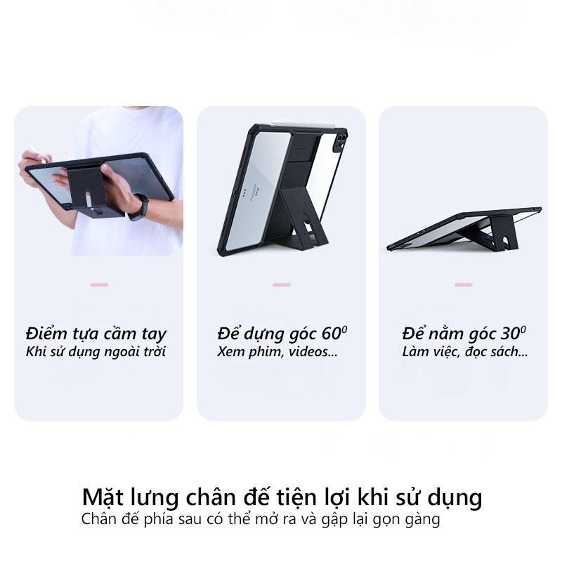 Ốp lưng XUNDD iPad Pro 11' ( M1 2021 / 2020 ) Chống trầy, Chống sốc, Viền TPU, Mặt lưng chân đế