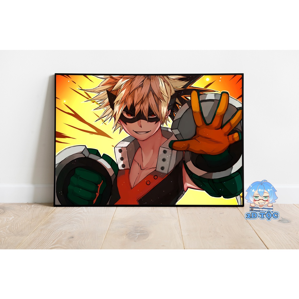 Tranh poster A3 Bakugo Katsuki (2) Anime Boku no Hero Academia chất liệu giấy cao cấp - 2D Tộc Shop
