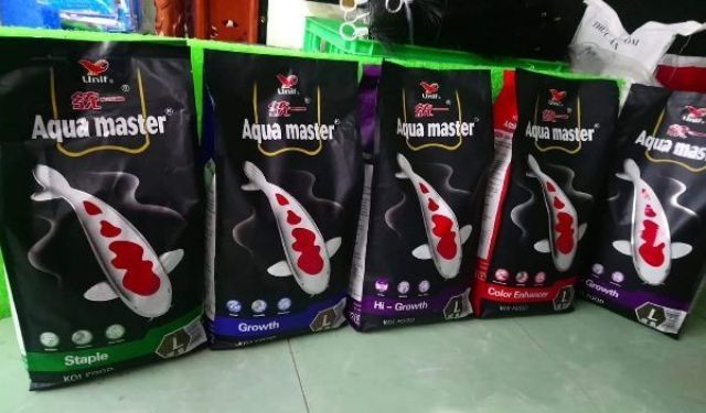 Thức ăn cao cấp cho cá Koi - Cám Aqua Master Staple bao 5kg