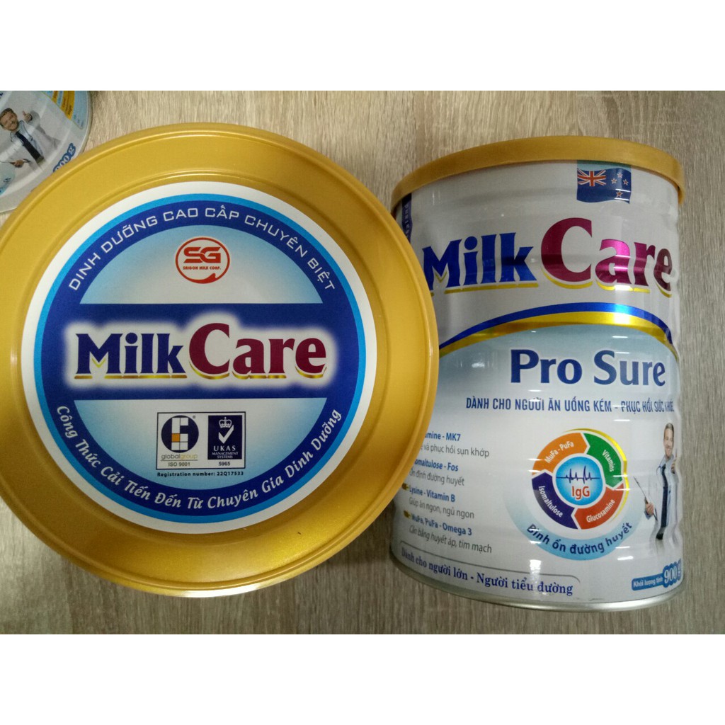 SỮA Milkcare PRO SURE 900g GIÚP PHỤC HỒI SỨC KHỎE, TĂNG CƯỜNG ĐỀ KHÁNG