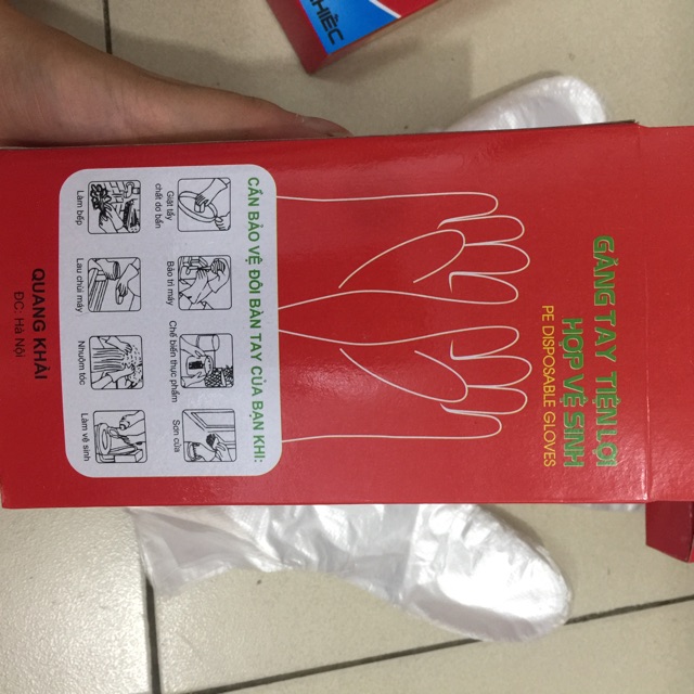 100 chiếc gang tay nilon, gang tay vệ sinh