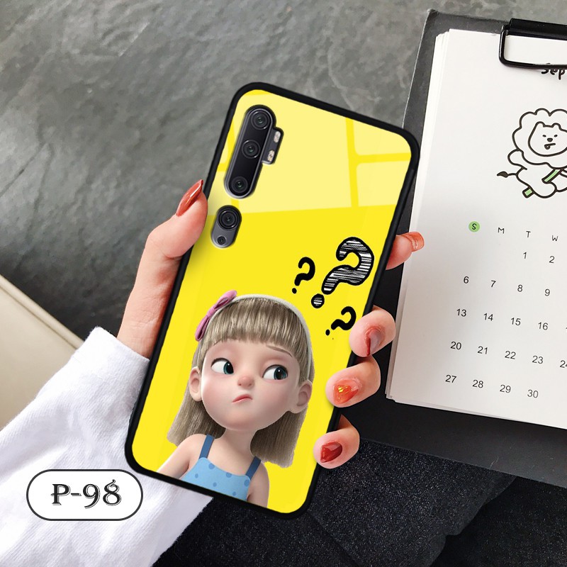 Ốp lưng kính 3D Xiaomi Mi Note 10/ Note 10 Pro-cute