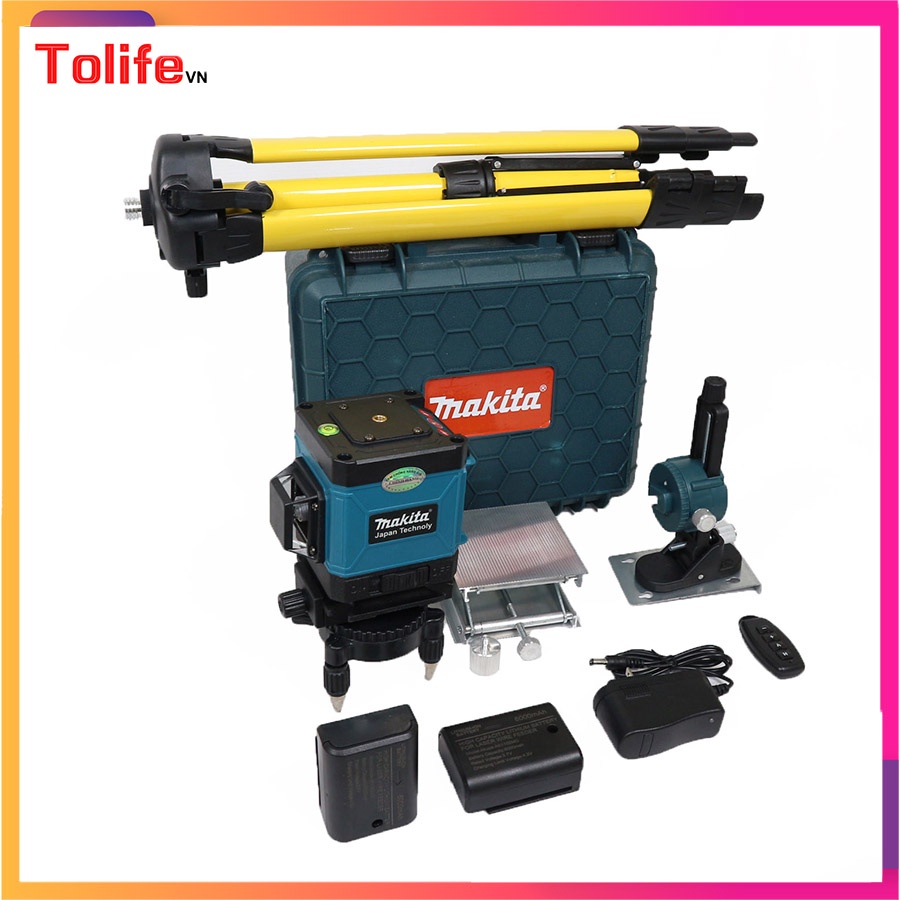 Máy bắn cốt, máy cân bằng laser, máy cân mực laze 12 tia xanh Makita