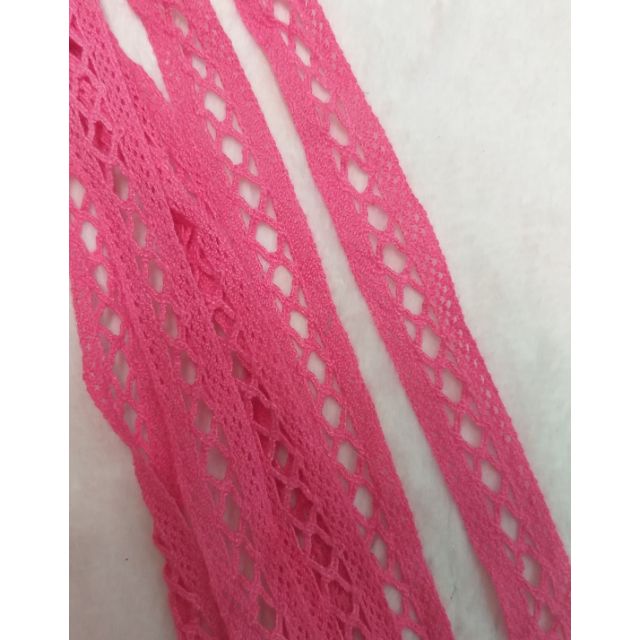 Ren chỉ cotton màu hồng size 1.4cm(5m /10k)
