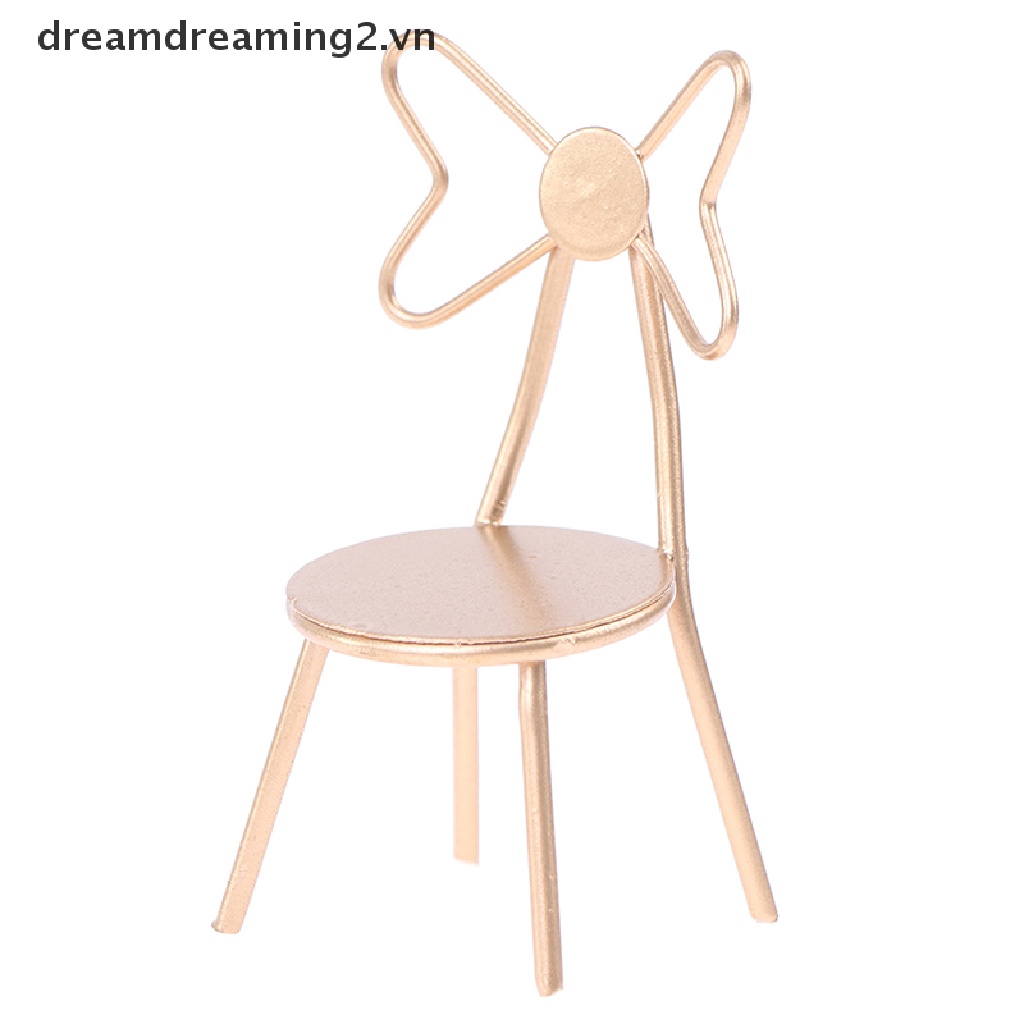 Ghế Kim Loại Mini Tỉ Lệ 1: 12 Xinh Xắn Dành Cho Búp Bê