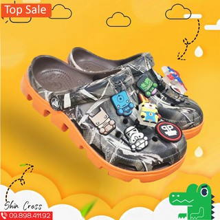 dép cross khủng long busy unisex cao cấp💖FREESHIP💖dép khủng long bít đầu MAISUCSON camo cam
