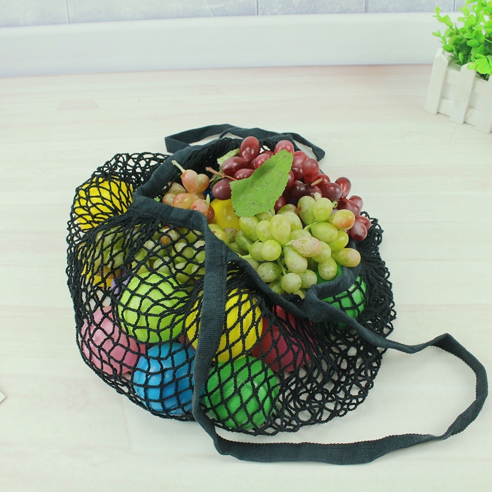 ☛☏❤Reusable Fruit Shopping String Grocery Shopper Cotton Tote Mesh Woven Net Bag