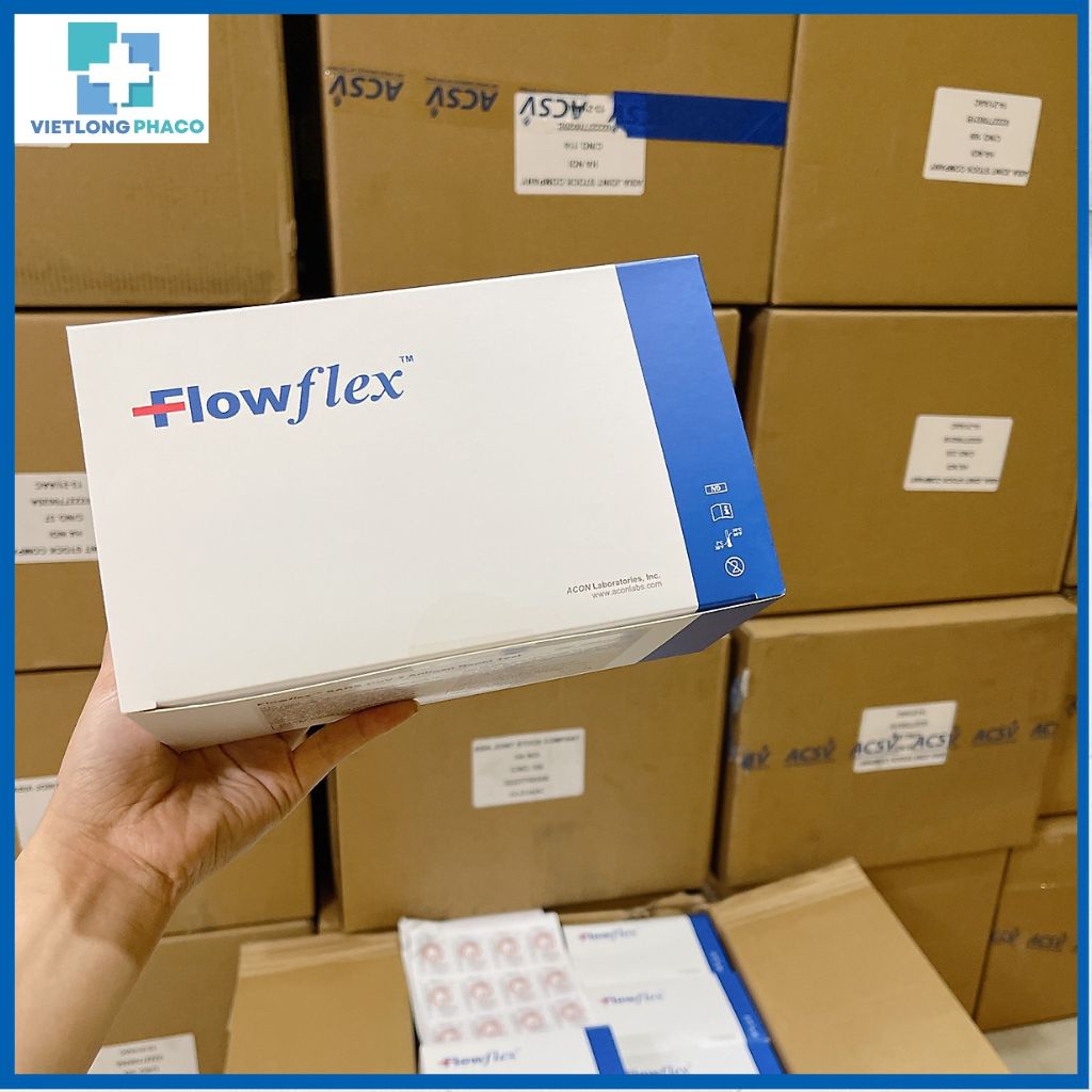 Kit test nhanh Covid kháng nguyên Flowflex Acon [CHÍNH HÃNG], xét nghiệm trong mẫu tỵ hầu - VietLongPhaco