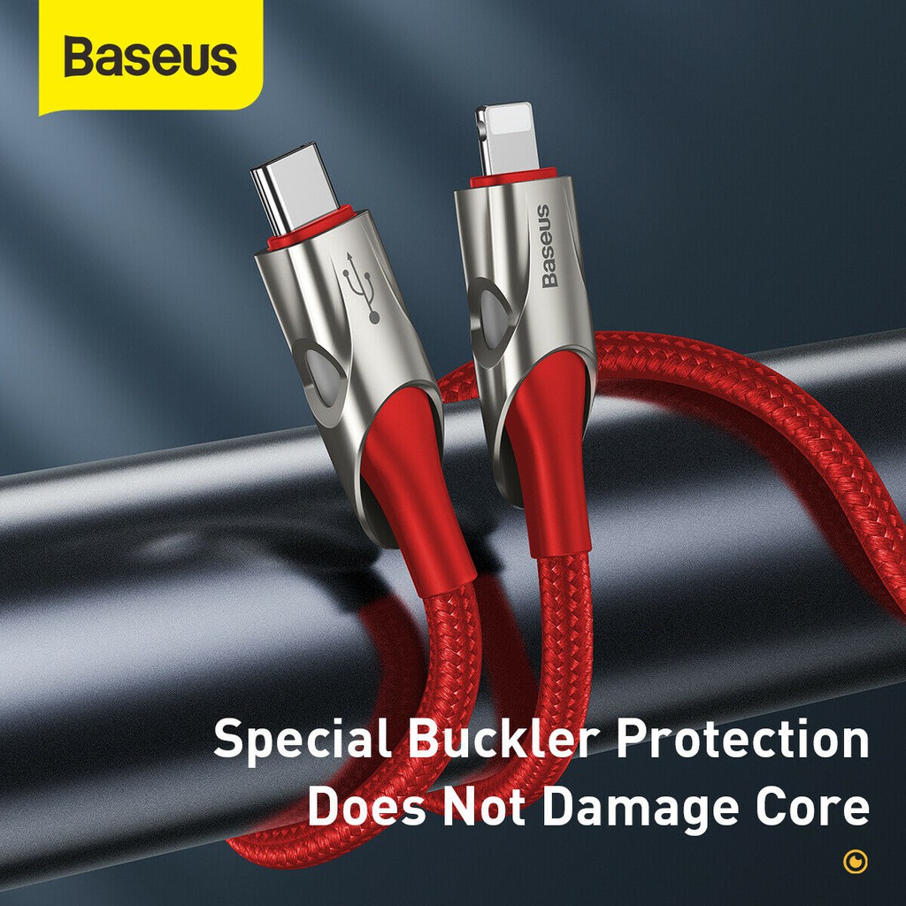 Cáp sạc PD 18w Baseus Fish Eye C to Lighting 18W,có đèn báo tín hiệu,dây sạc nhanh iphone/ipad Giá tốt nhất shopee