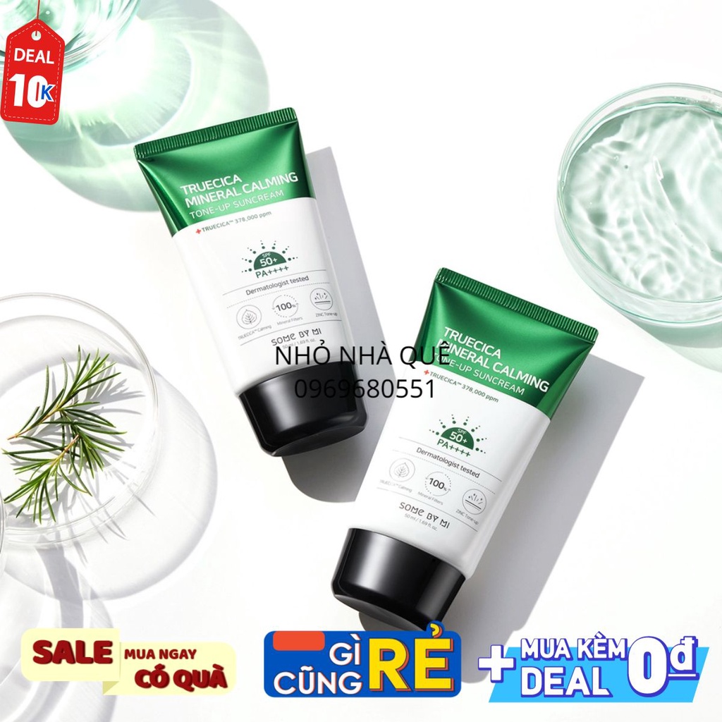 [MẪU MỚI 2021] Kem Chống Nắng SOME BY MI SPF50+/PA++++ 50ml Truecica Mineral Calming Suncream