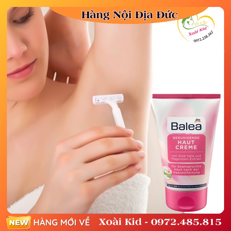 KEM ỨC CHẾ LÔNG MỌC, DƯỠNG DA SAU WAX, CẠO LÔNG BALEA ĐỨC -Date mới đủ bill