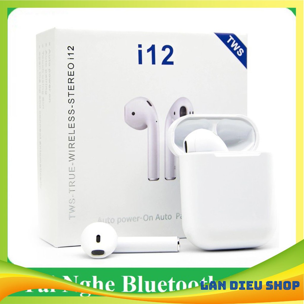Tai Nghe Bluetooth Chính Hãng I12 Không Dây Nhét Tai Phụ Kiện Tai Nghe Điện Thoại IOS Và Android | landieu2354144