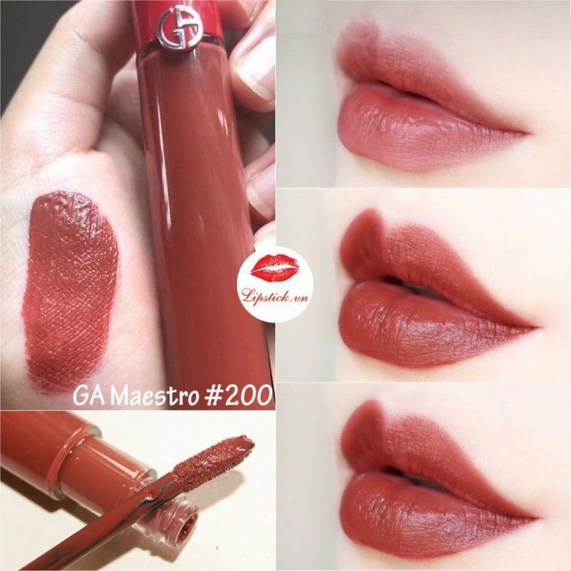 Son Kem Giorgio Armani Lip Maestro 200 Terra Nâu Đỏ