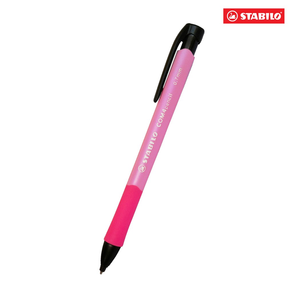 Hộp 10 bút chì bấm STABILO COM4pencil 0.7 hồng (MP6637/10-PK)