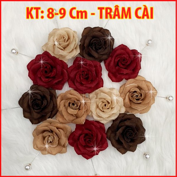 SHOPPRO -  HOA CÀI ÁO - Tag Ghim Hoa Hồng Lớn Cài Áo Phụ Kiện Trang Trí Váy Đầm CH002