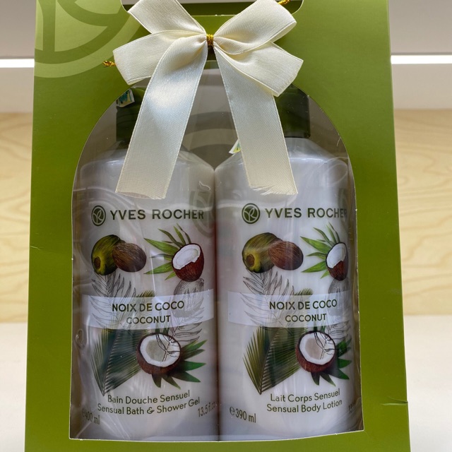 Set Gel tắm và dưỡng thể Noix De Coco hãng Yves Rocher thơm ngào ngạt- sản phẩm có tem nhập khẩu chính hãng Yves Rocher