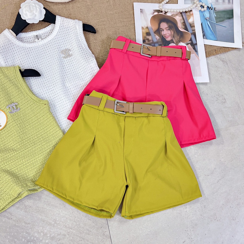 Set áo lưới x.kid kèm đai bé gái