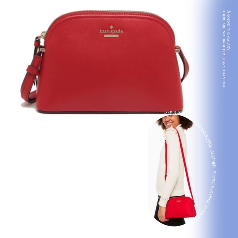- Túi hến Katie Spade Peggy Patterson Drive Leather Crossbody Bag-đỏ lỗi như ảnh